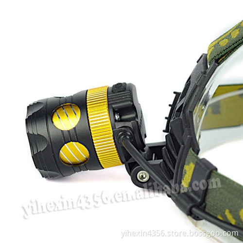 Portable Headlight White/ Blue Rechargeable Headlamp Light Outdoor Sport Light